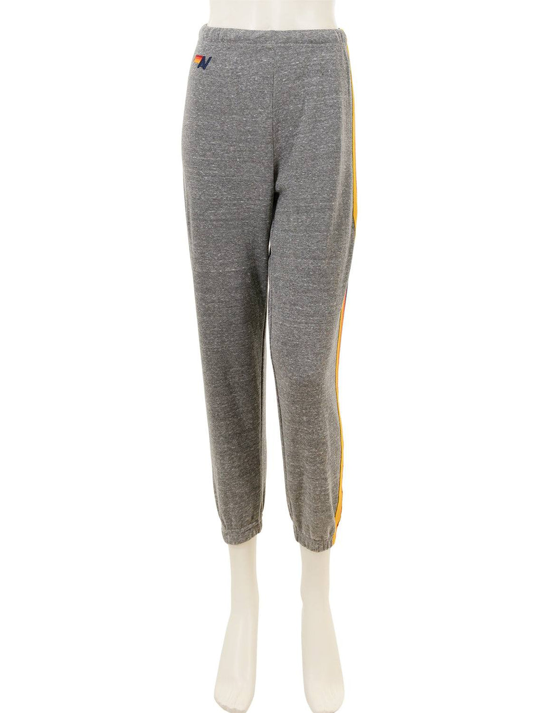 5 stripe womens sweatpants in heather grey – Twigs