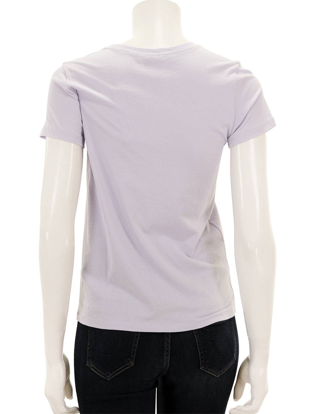 Back view of Lilla P's short sleeve crewneck in lily.