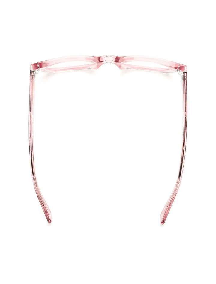 Overhead view of Caddis' bixby frame in polished pink.