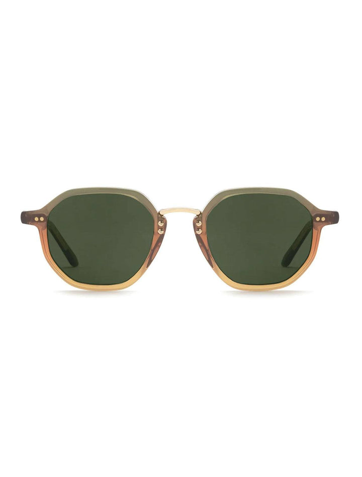Front view of Krewe's dakota sunglasses in wasabi.