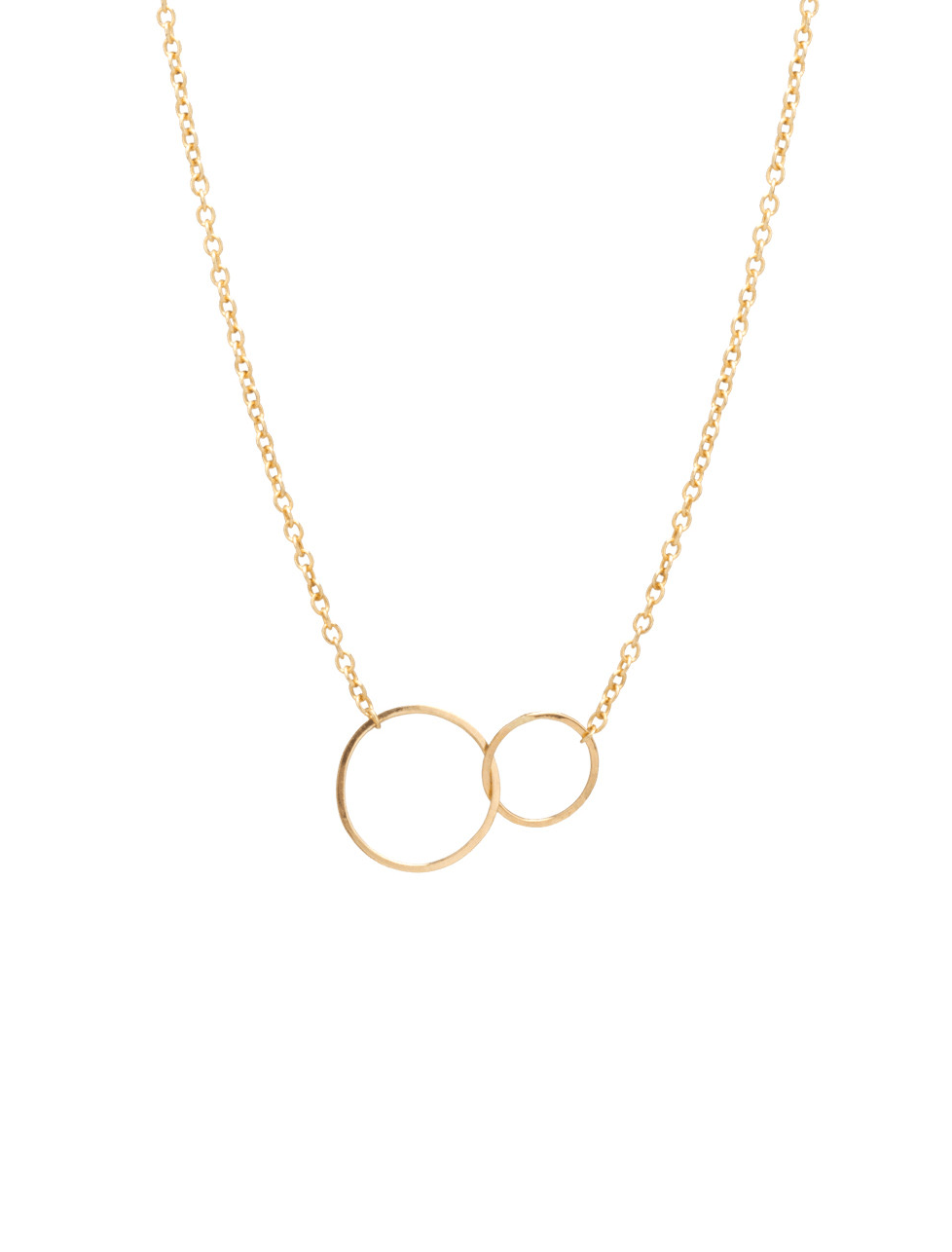 zoe chicco | tiny gold mixed circles necklace