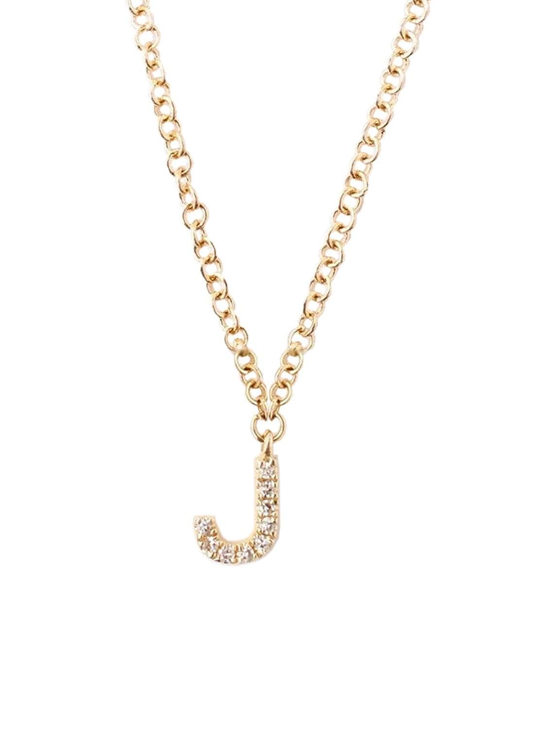 1/8 Ctw Diamond 14k White Gold Medium Script Initial J Necklace, 17in - The  Black Bow Jewelry Company
