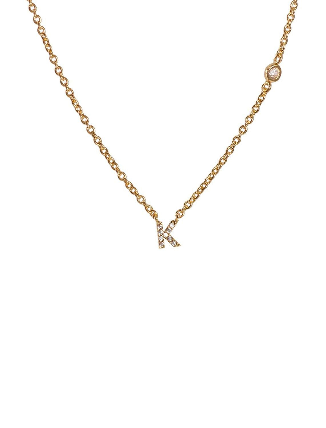 tai | initial necklace in gold | K
