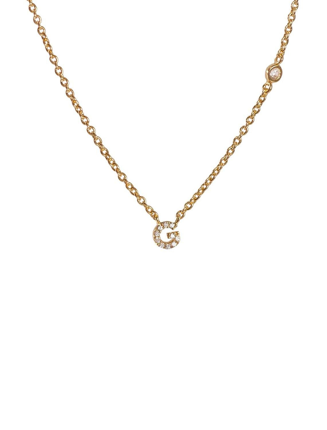 tai | initial necklace in gold | G