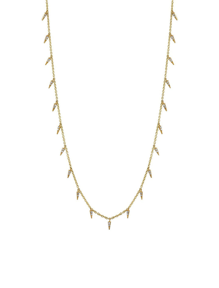 small pave fringe necklace