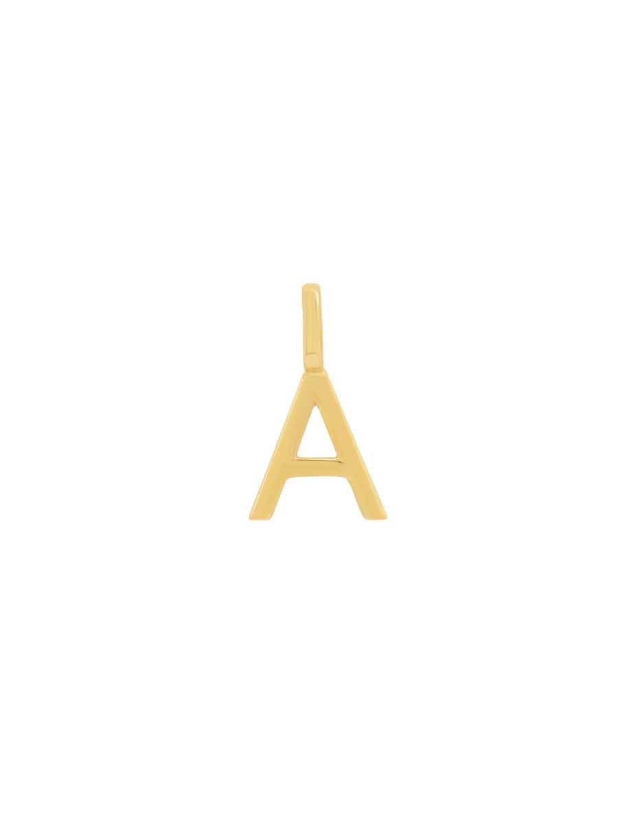 14k initial charm - A
