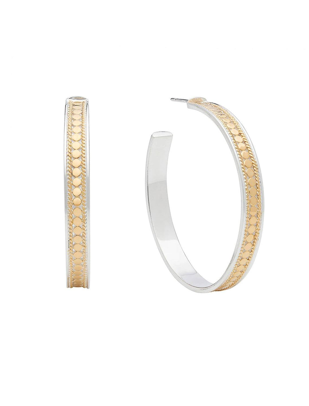 classic large hoop disc earring in gold