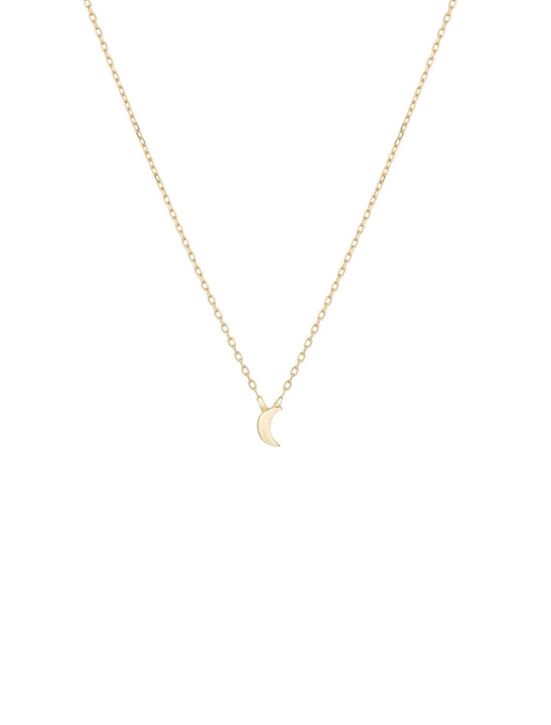 super tiny puffy moon necklace in gold (2)