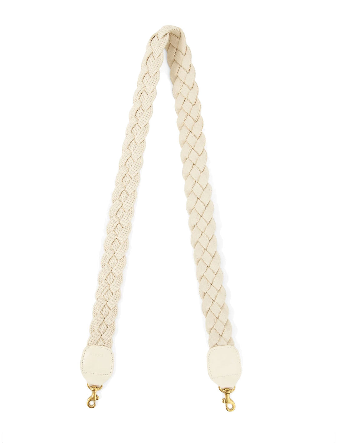 crossbody strap in cream braided rope