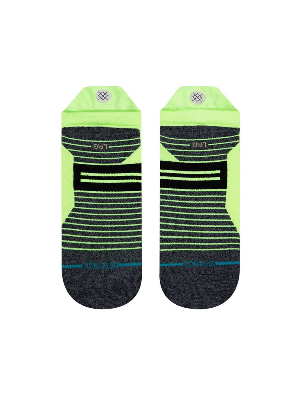 stance | ultra tab running socks in neon green