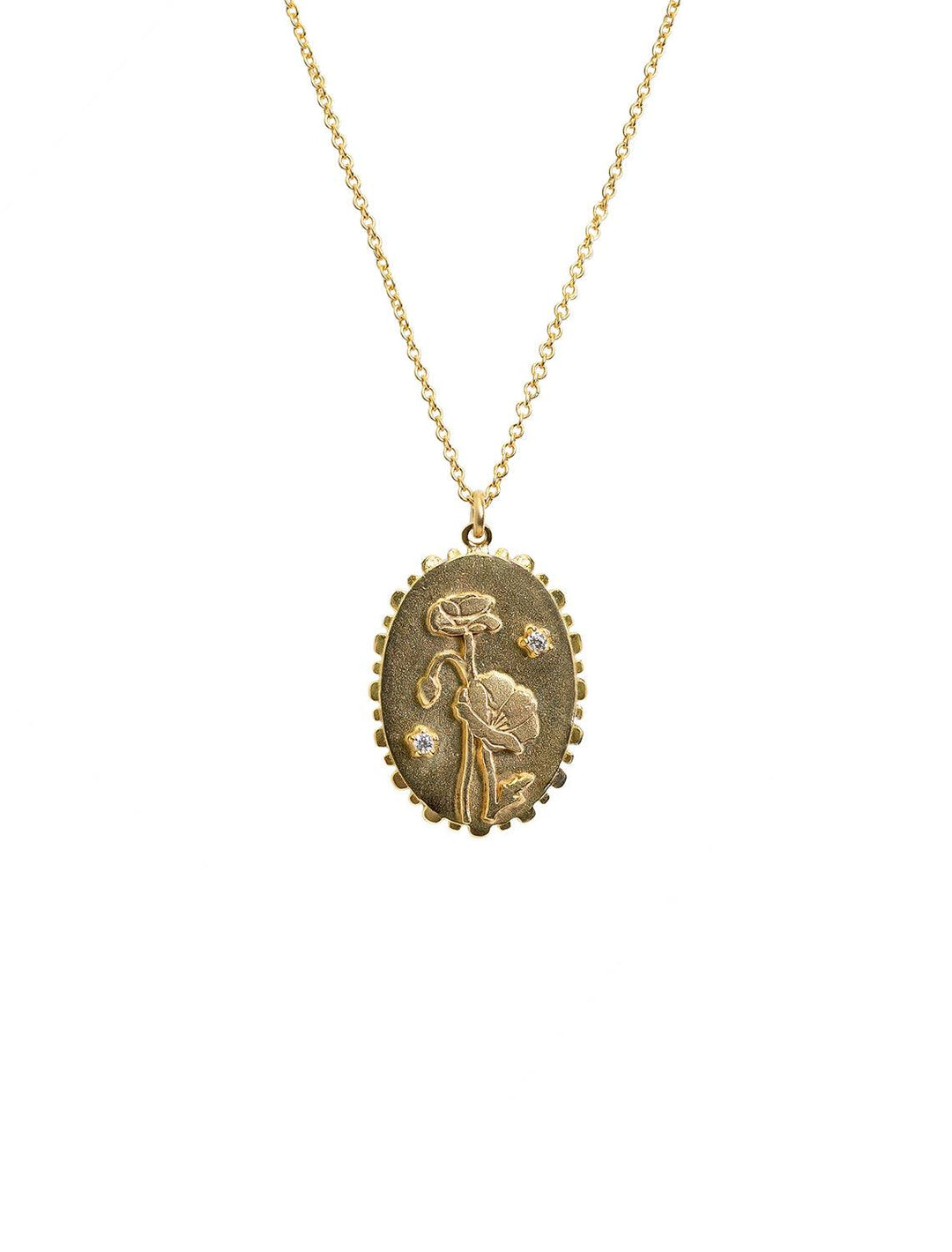 gold flower coin necklace