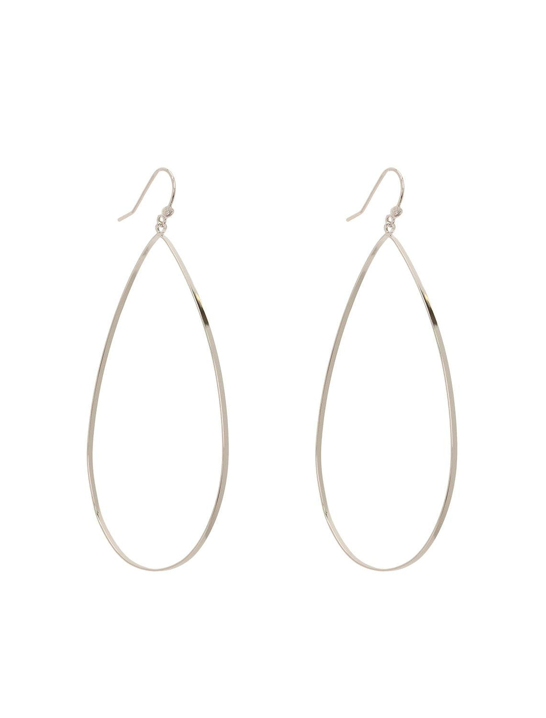 teardrop hoops in silver