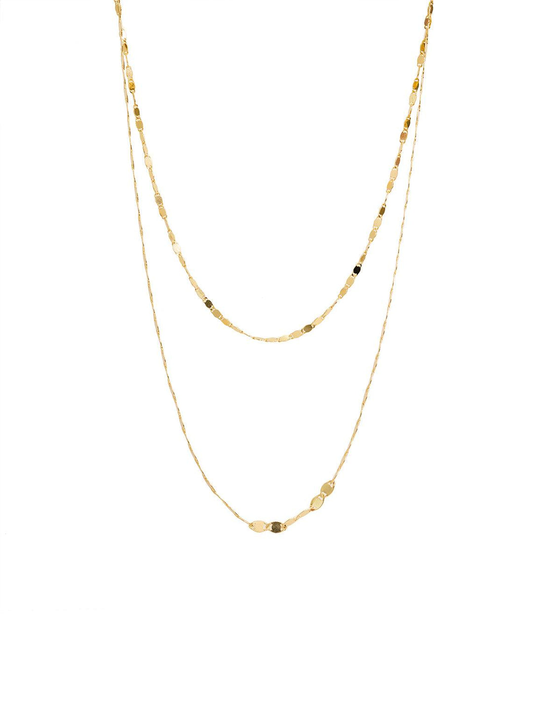 long chain multi layered necklace