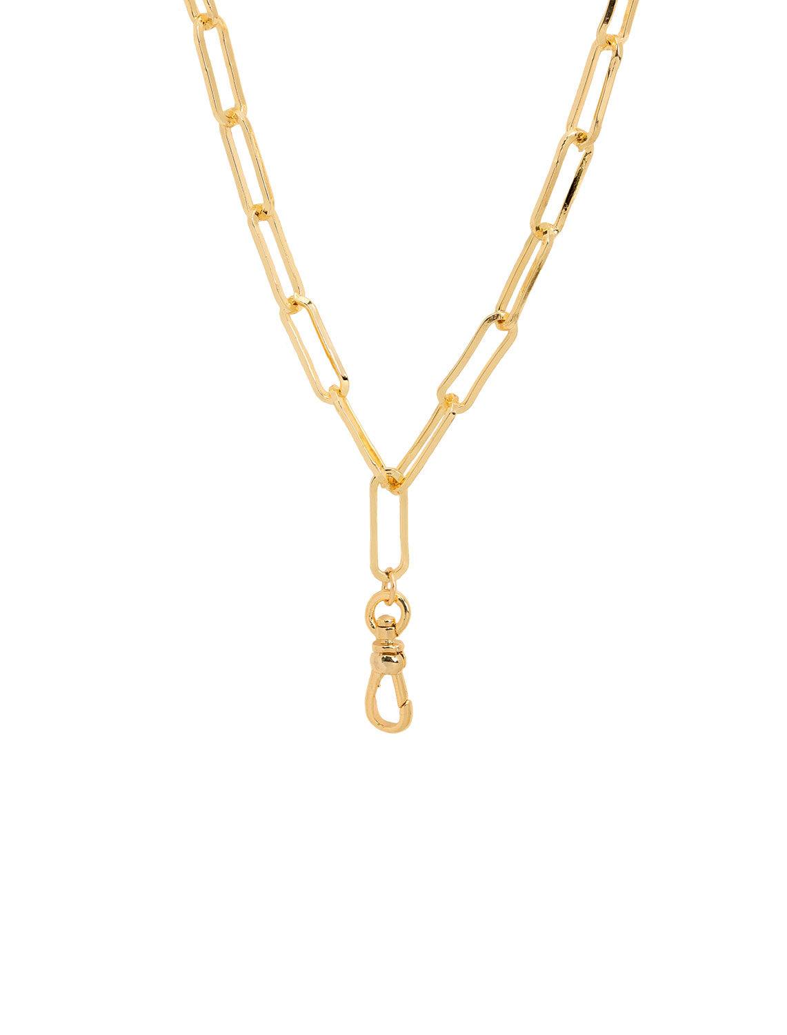 paper clip (charm) necklace - gold – Caroline Jane Jewelry