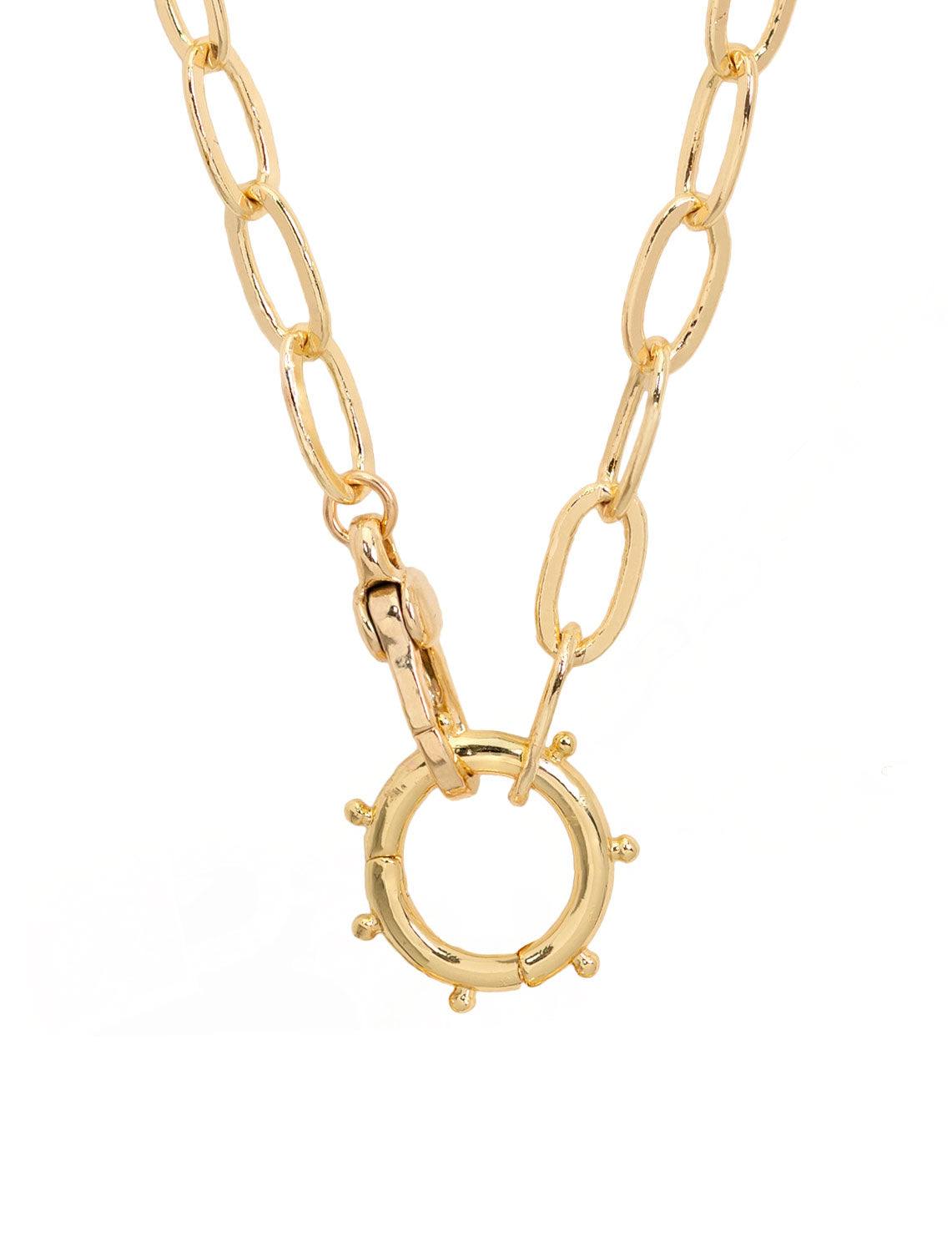 Anine Bing Gold Oval Link Necklace