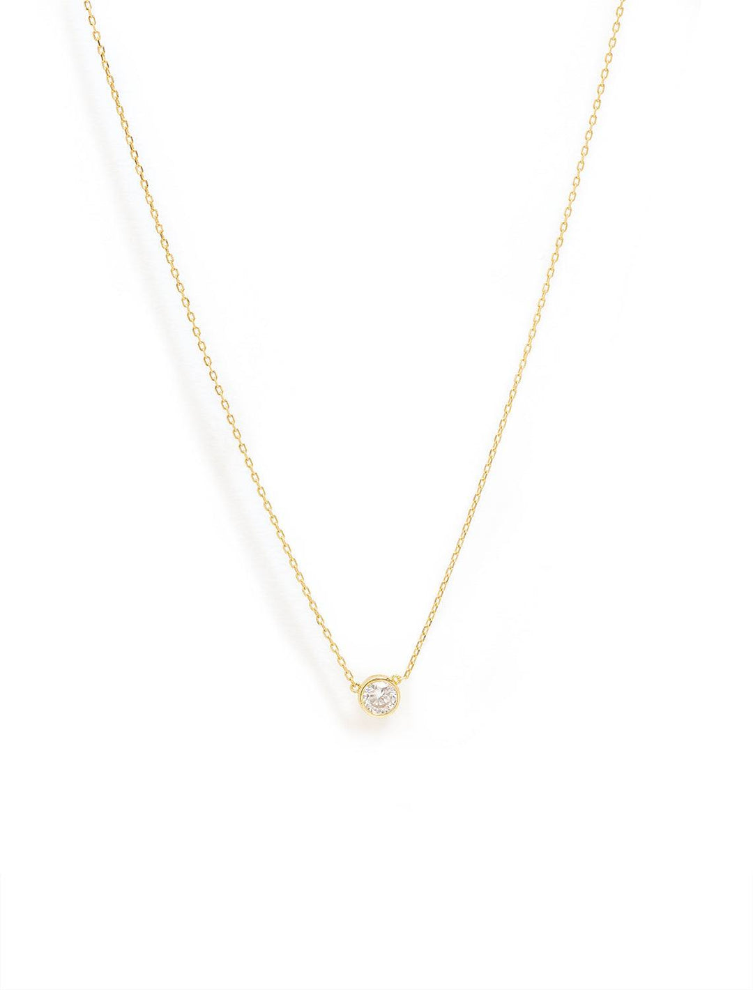 solitaire necklace in gold