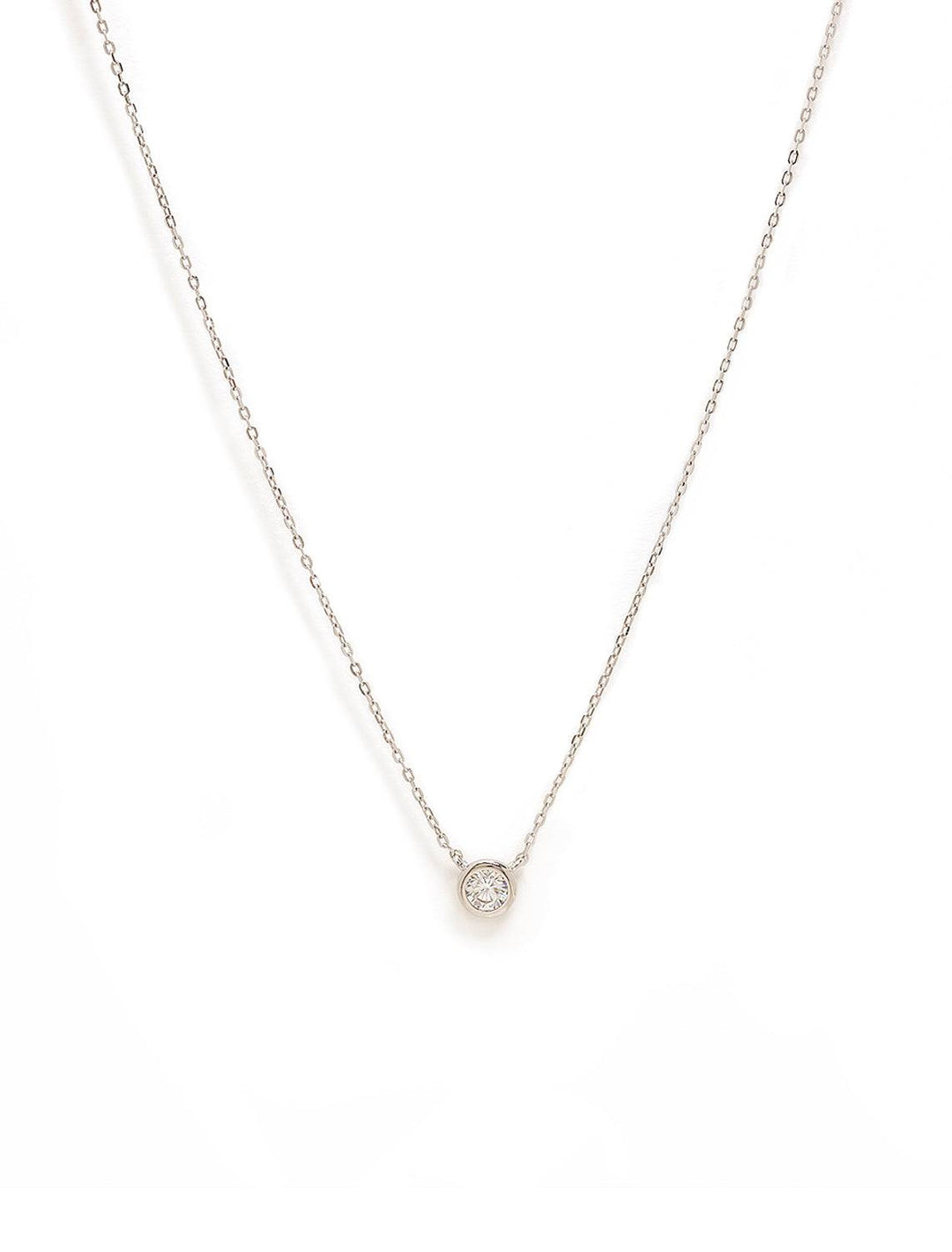 solitaire necklace in white gold