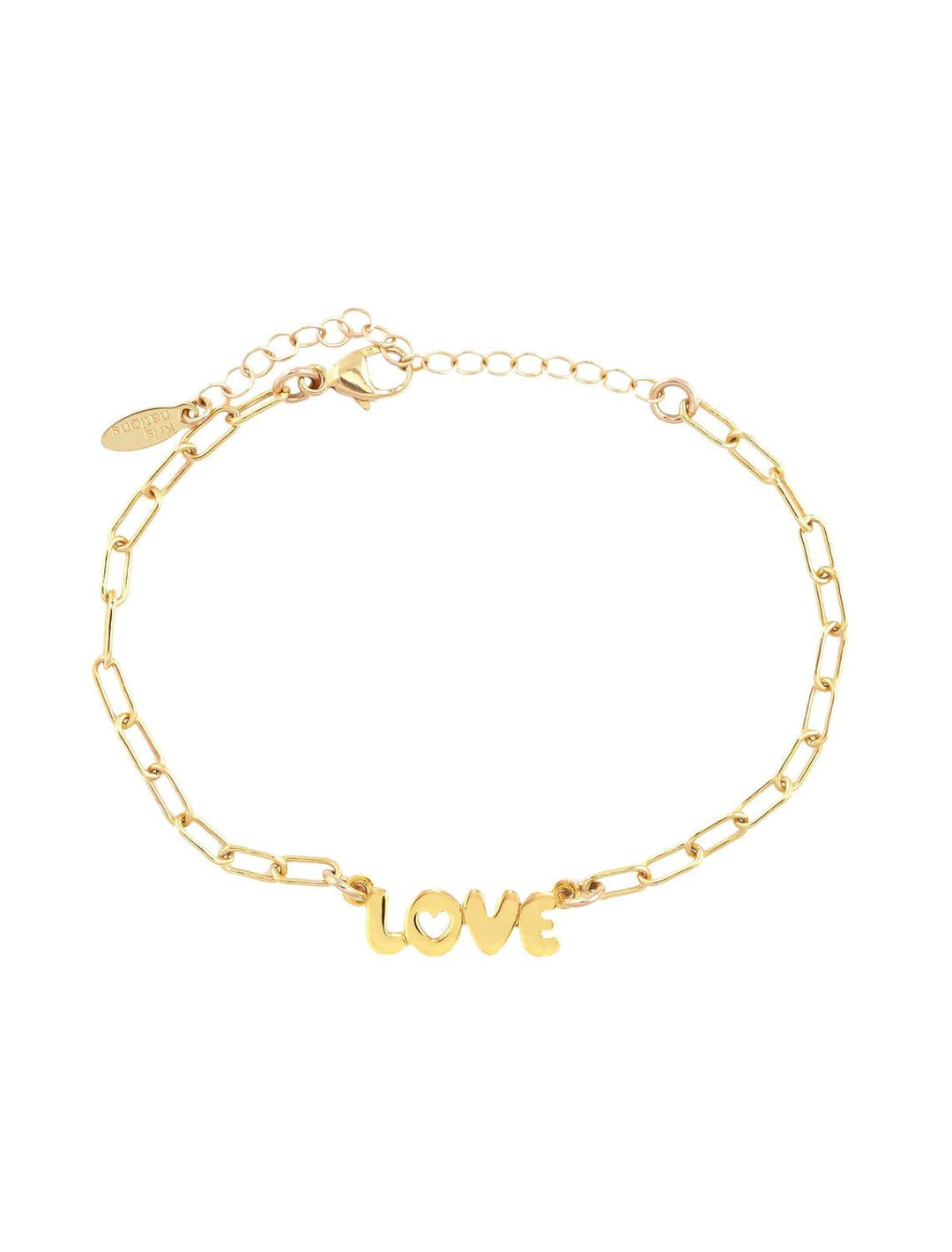 Kris Nations love bubble charm bracelet in gold - Twigs