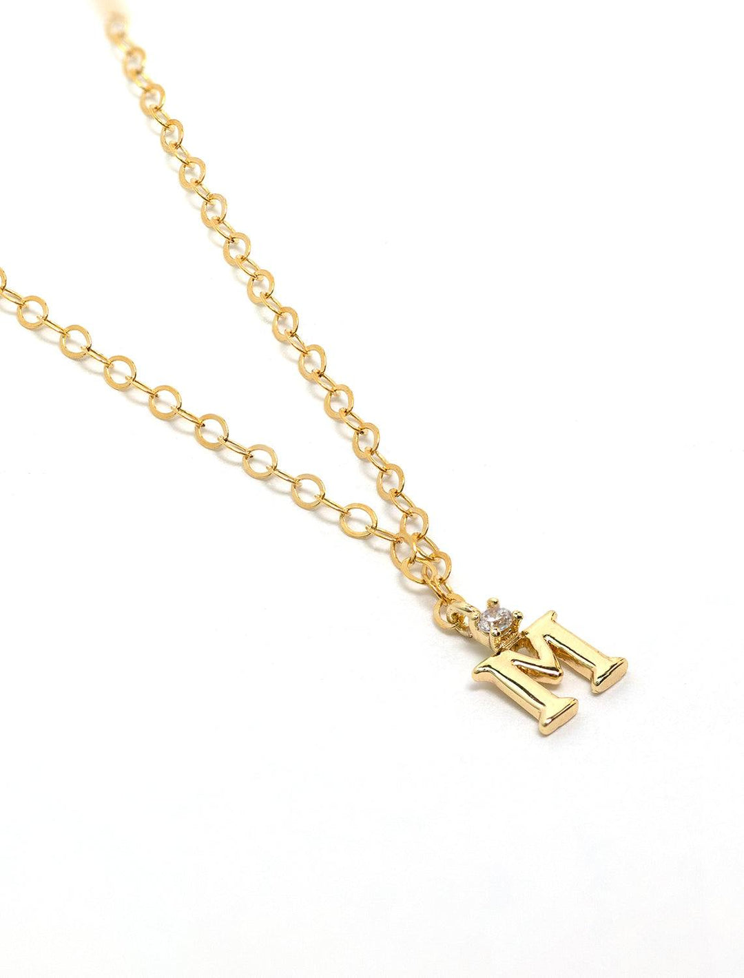 Marit Rae initial and cz necklace in gold | M - Twigs
