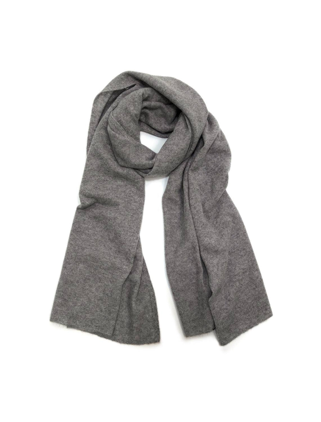 White + Warren's cashmere scarf in grey heather.
